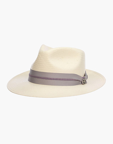 Bennett Fedora Toyo Pinch Front Hat in Lavender for $$70.00