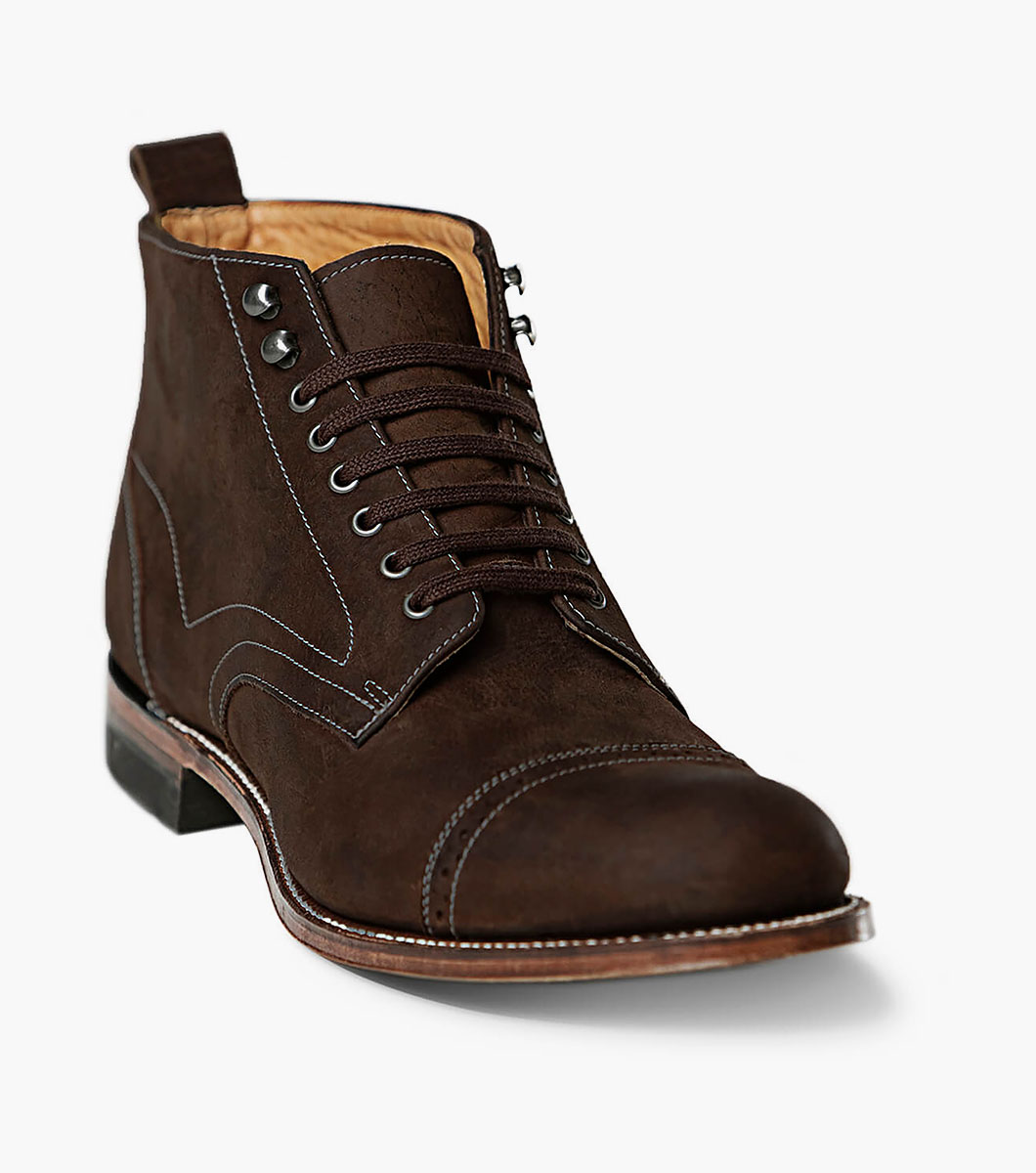Men's Dress Shoes Brown Brockton Cap Toe Boot Stacy Adams Madison