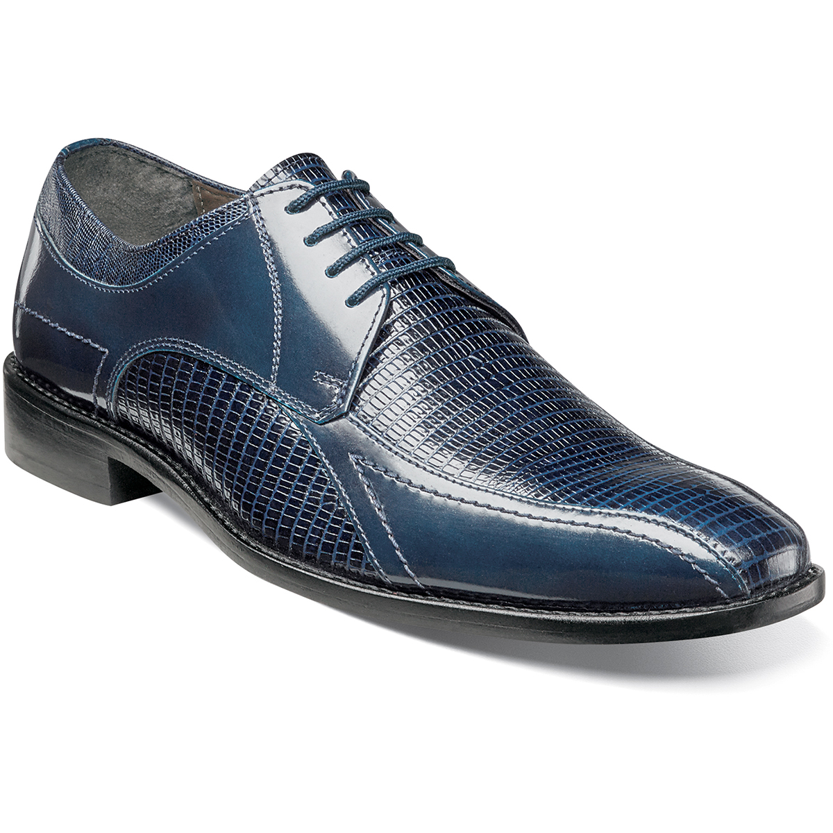Clearance Shoes Blue Bike Toe Oxford Stacy Adams Graziano