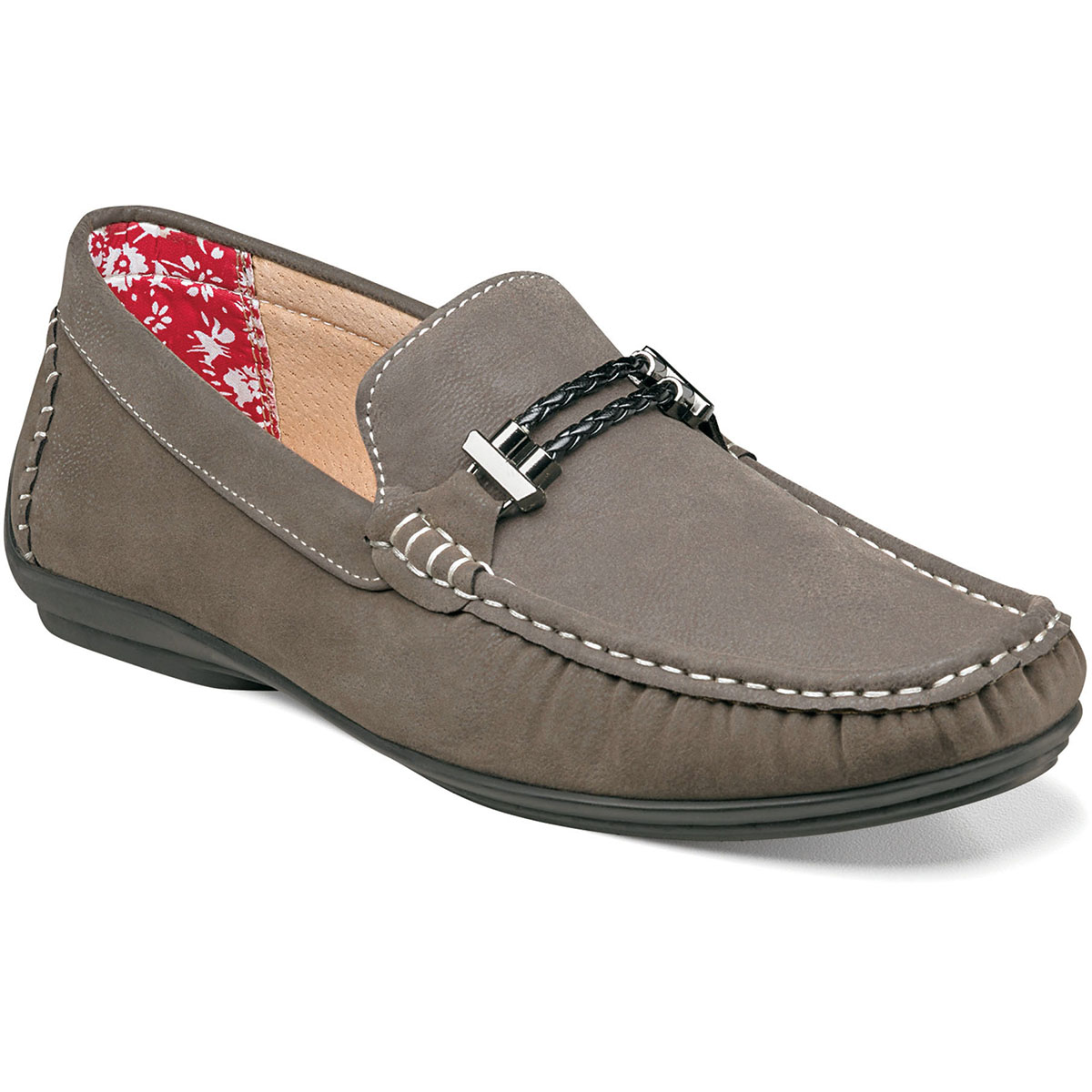 Men's Casual Shoes Gray Strap Driving Moc Stacy Adams Percy