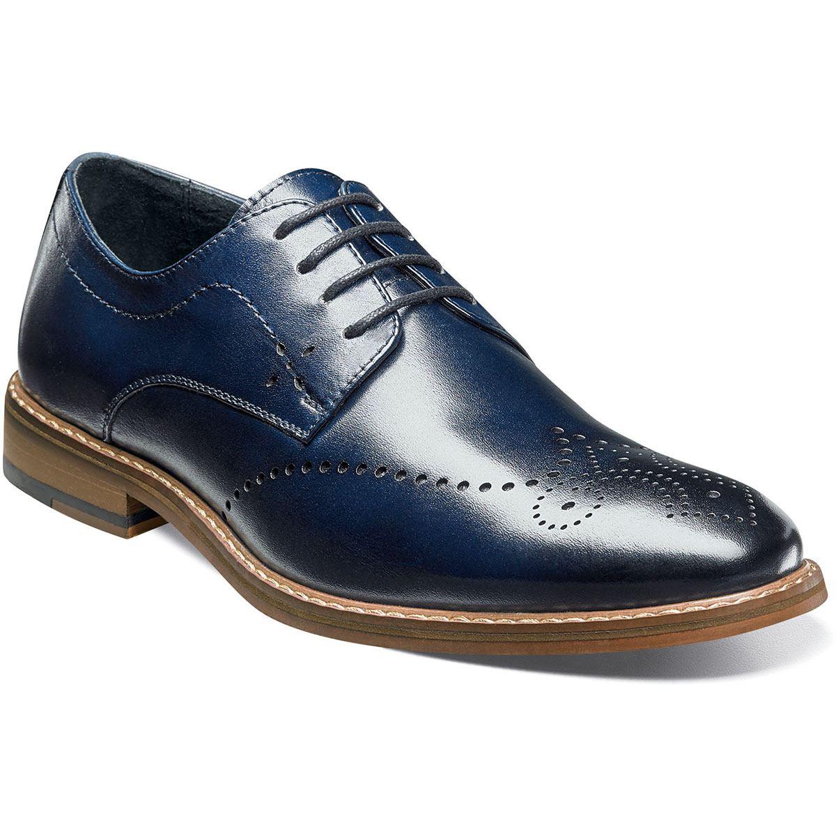 Men's Dress Shoes Indigo Wingtip Oxford Stacy Adams Alaire
