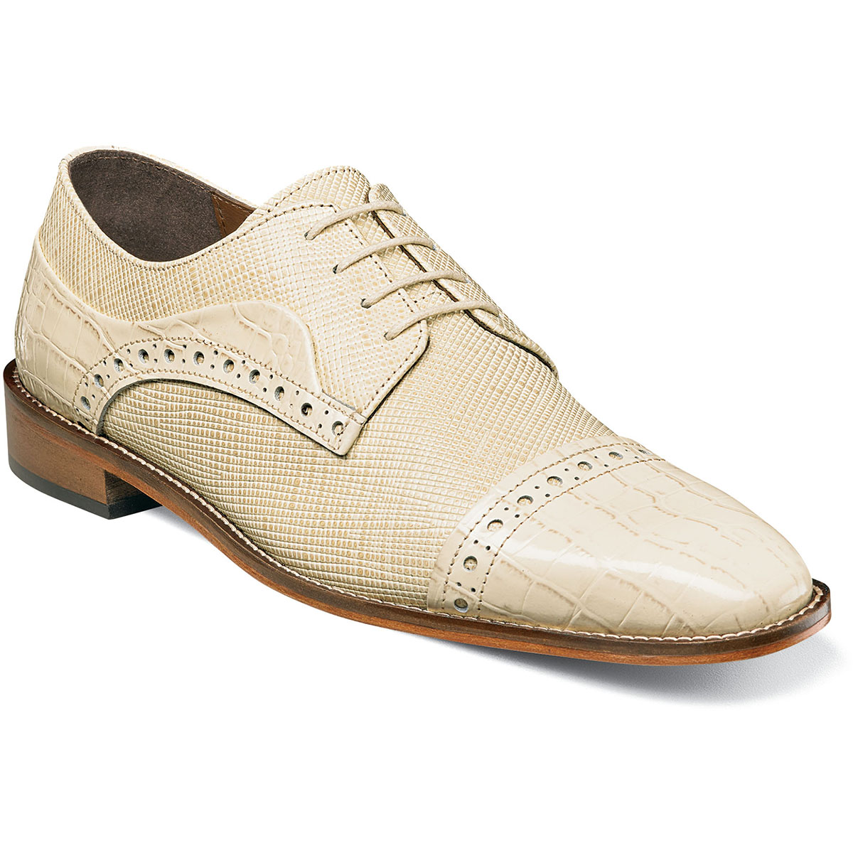 Men's Dress Shoes | Ivory Cap Toe Oxford | Stacy Adams Rodrigo