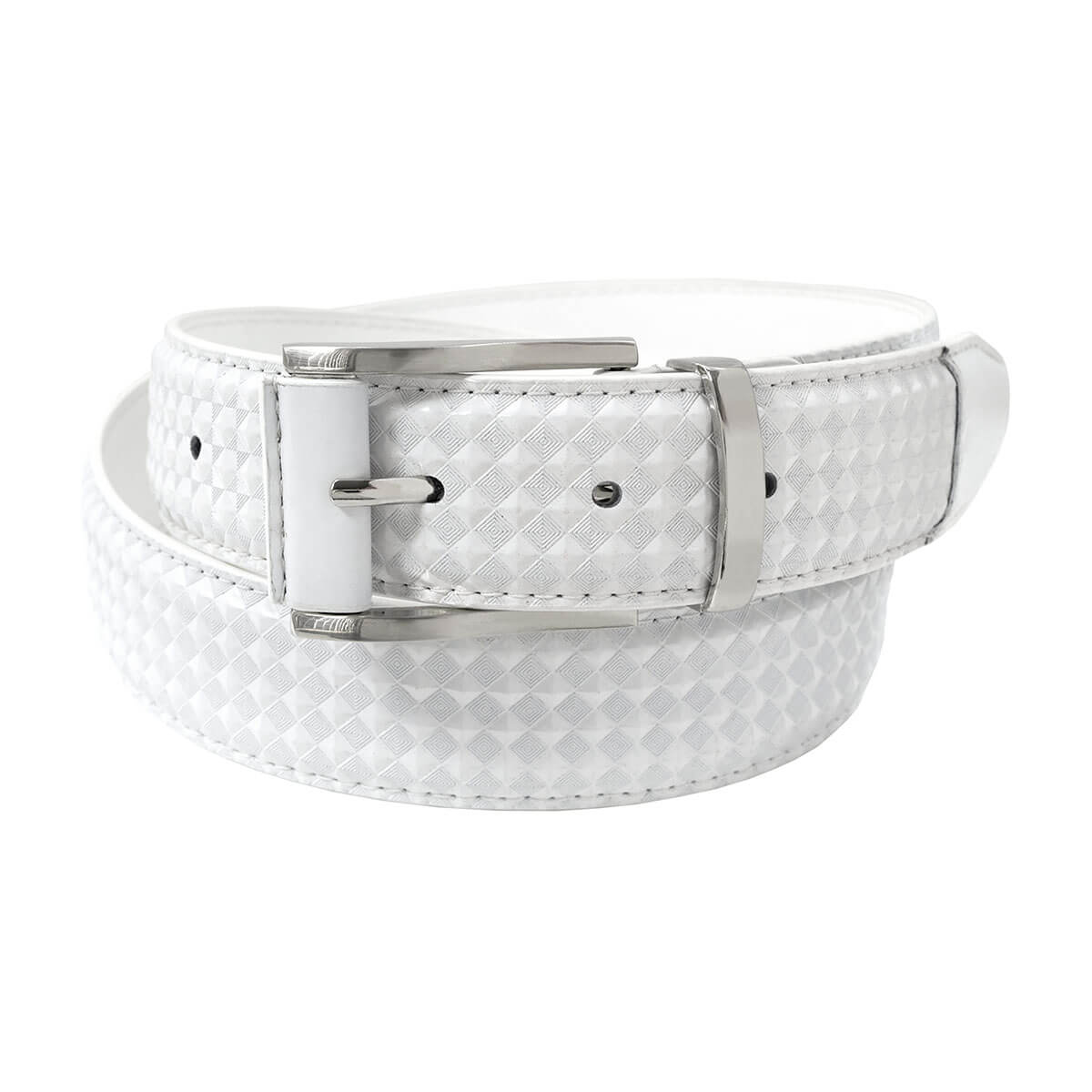 Men's Belts Men's Accessories White Diamond Emboss Belt Stacy