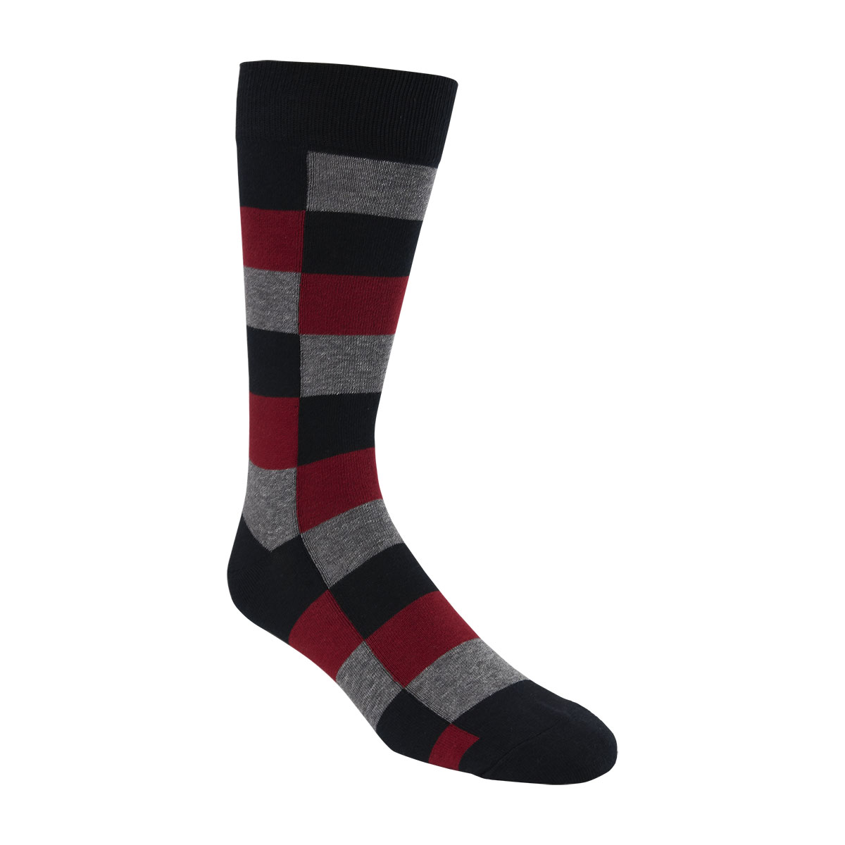 Men's Socks Men's Accessories Black and Red Men's Crew Dress Sock