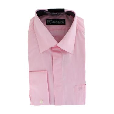 pink spread collar dress shirt