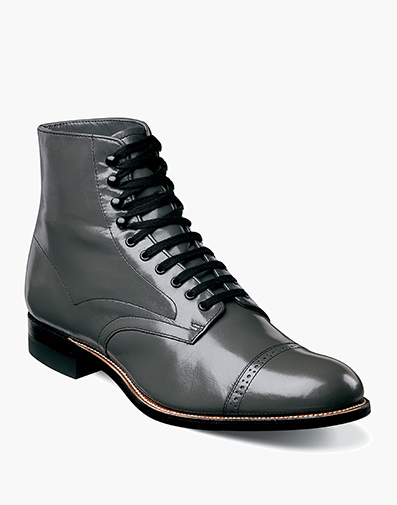 Madison Cap Toe Boot in Steel Gray for $$150.00
