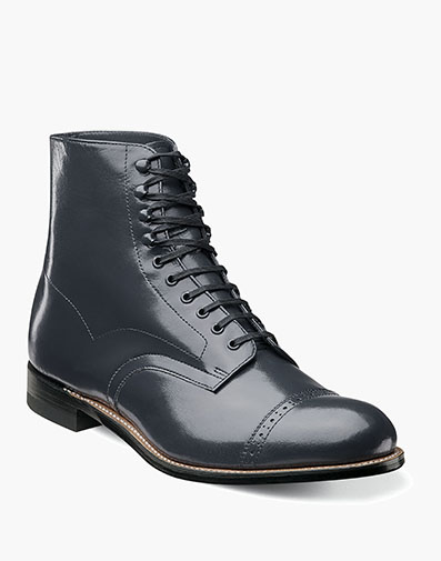 Madison Cap Toe Boot in Navy for $$150.00