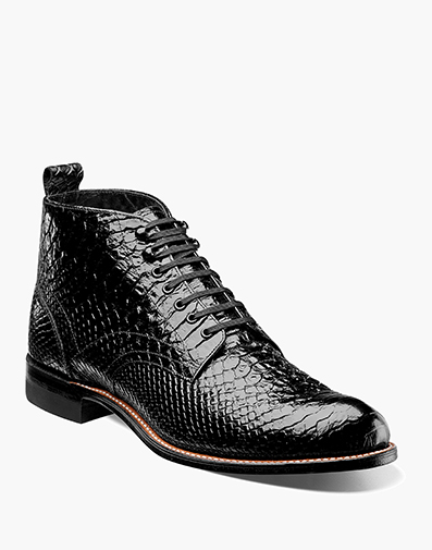 Madison Anaconda Plain Toe Boot in Black for $$160.00
