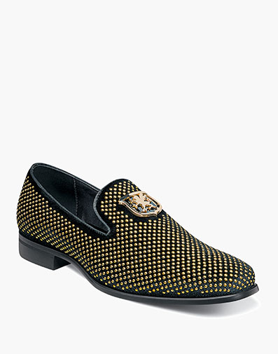Swagger Studded Slip On in Black and Gold for $$80.00