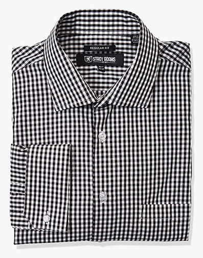 Sarasota Dress Shirt Point Collar in Black w/White for $$79.00
