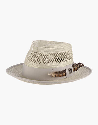 San Francisco Fedora Toyo Pinch Front Hat in Silver for $$54.90