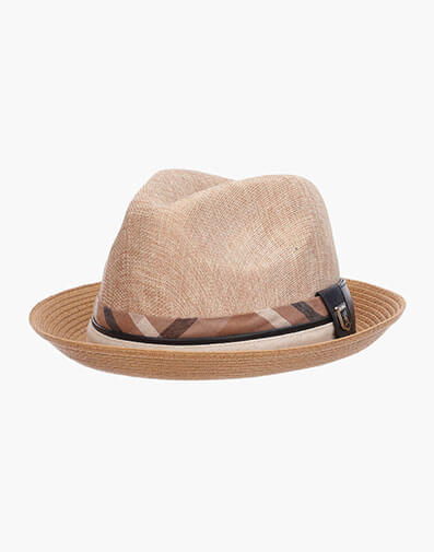 Roxbury Fedora Toyo Pinch Front Hat in Natural for $$50.00