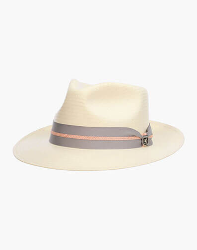 Bennett Fedora Toyo Pinch Front Hat in Peach for $$70.00
