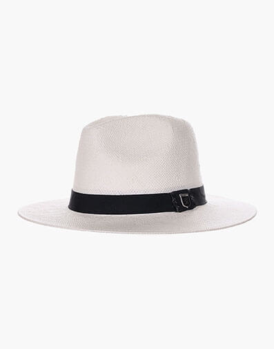 Torno Fedora Toyo Pinch Front Hat in White for $$70.00