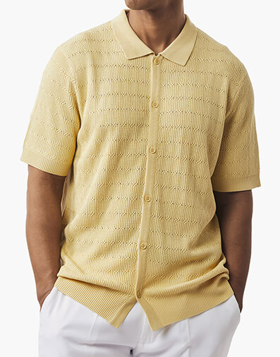 Trento Button Down Shirt in Yellow for $$69.00
