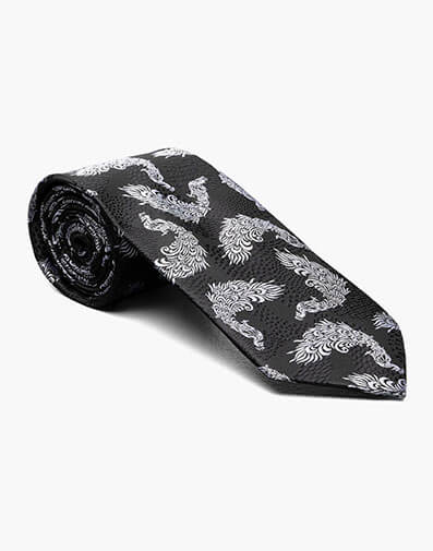 Axel Tie And Hanky Set in Black Multi for $$20.00