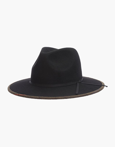Finlay Fedora Wool Felt Pinch Front Hat in Black for $$95.00