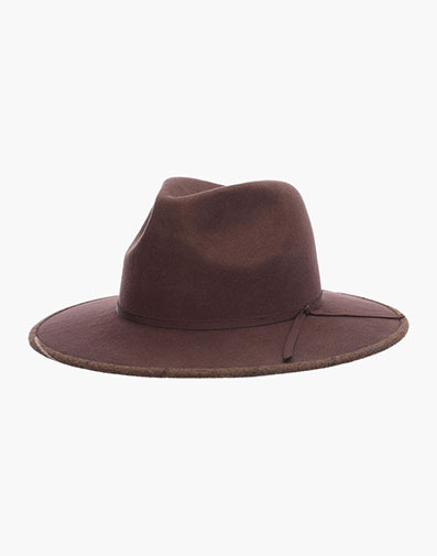 Finlay Fedora Wool Felt Pinch Front Hat in Brown for $$95.00