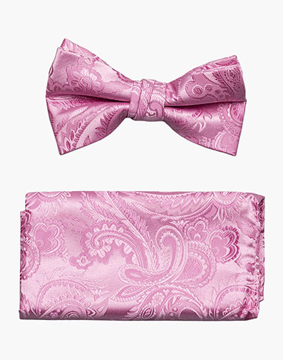 Oliver Bow Tie & Hanky Set in Pink for $$18.00