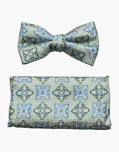 Caleb Bow Tie & Hanky Set in Green for $$18.00