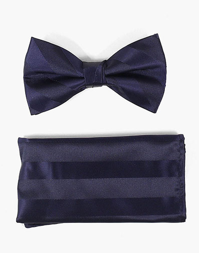 Mason Bow Tie & Pocket Square Set in Navy for $$18.00