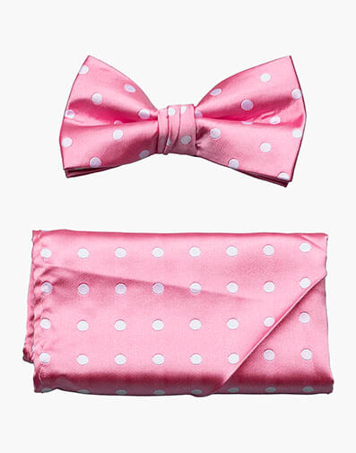Giroux Bow Tie & Hanky Set in Pink for $$18.00