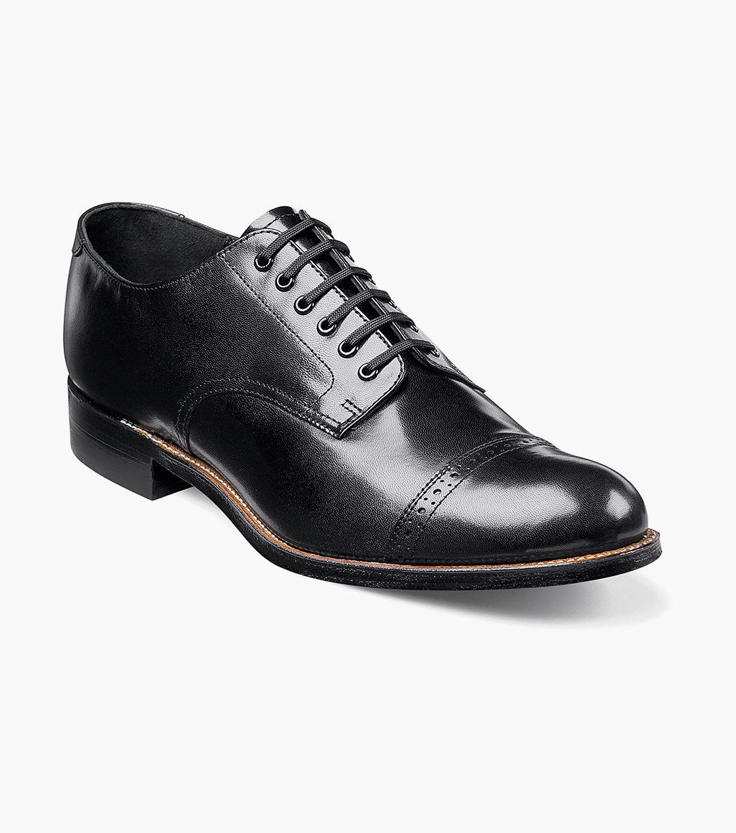 Stacy Adams Shoes Madison Cap Toe Oxford Black Size 8.5