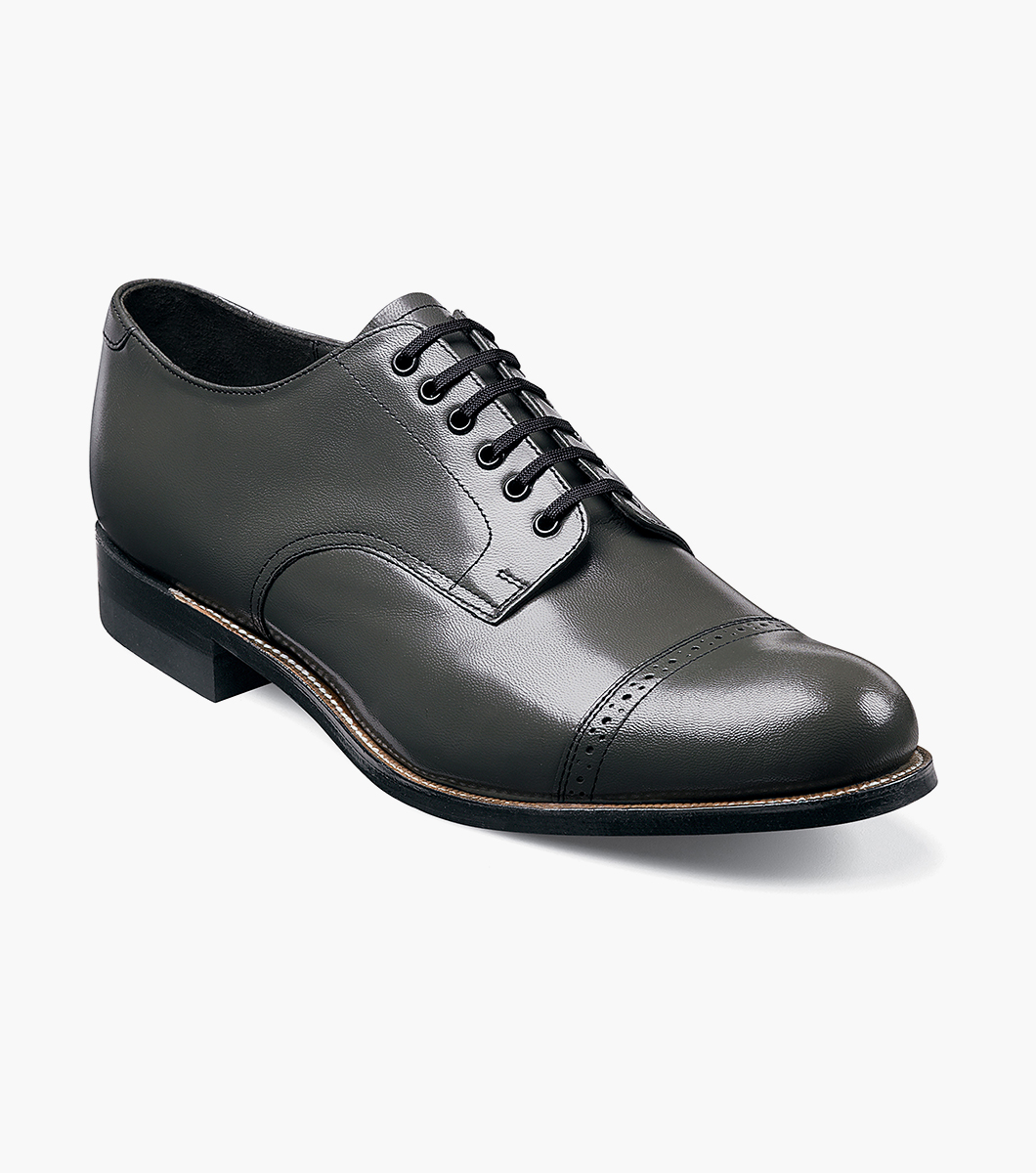 Stacy Adams Shoes Madison Cap Toe Oxford Steel Gray Size 10.5