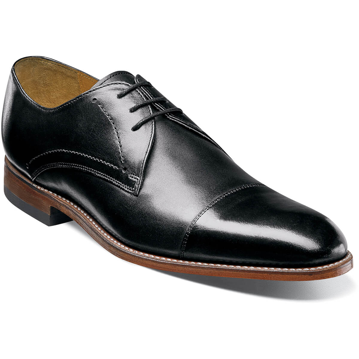 Men's Dress Shoes | Black Cap Toe Oxford | Stacy Adams Madison II