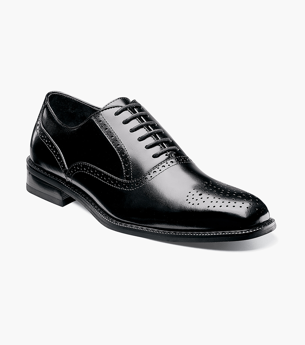 Men's Dress Shoes | Black Plain Toe Oxford | Stacy Adams Bishop