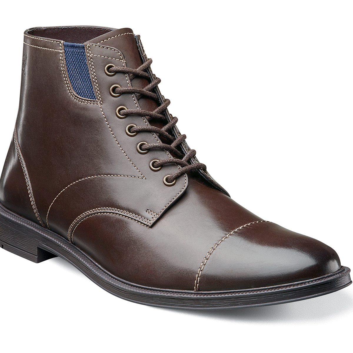 Men's Boots Shoes | Brown Cap Toe Boot | Stacy Adams Dowling