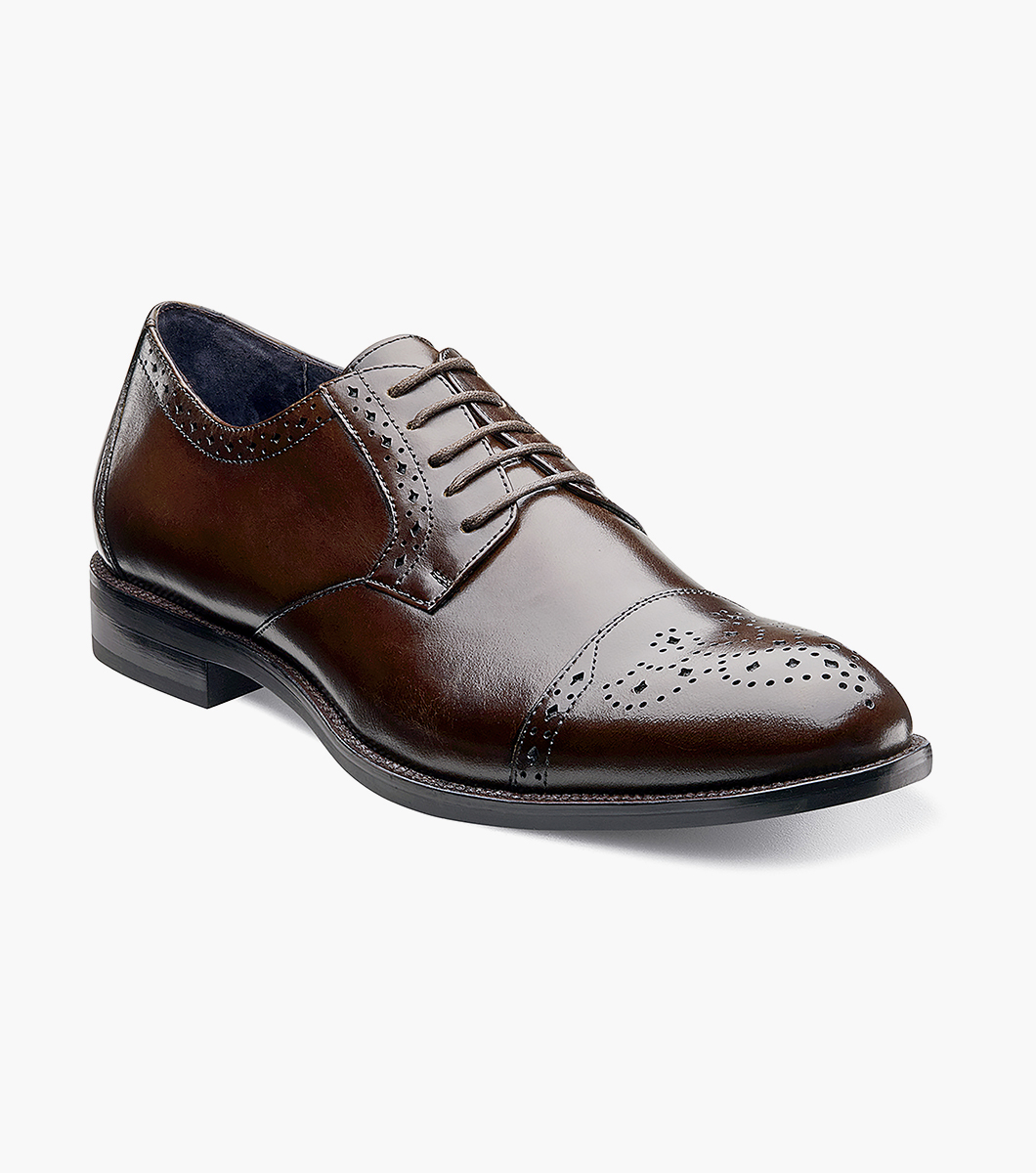 Clearance Shoes | Brown Cap Toe Oxford | Stacy Adams Granville