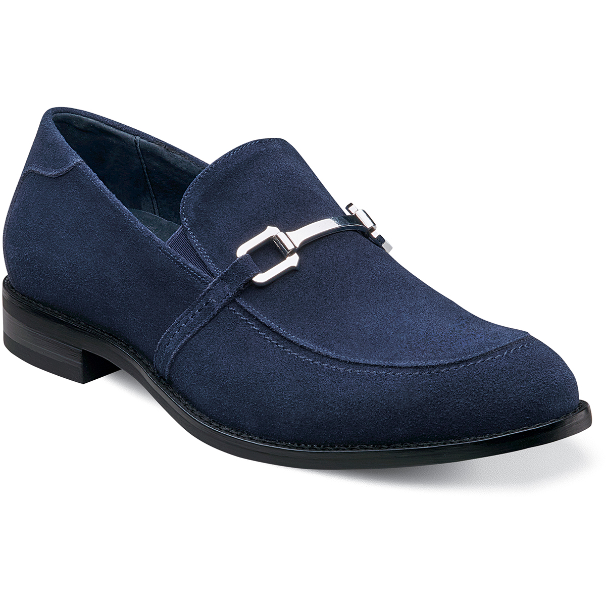 Clearance Shoes | Navy Moc Toe Slip On | Stacy Adams Gulliver