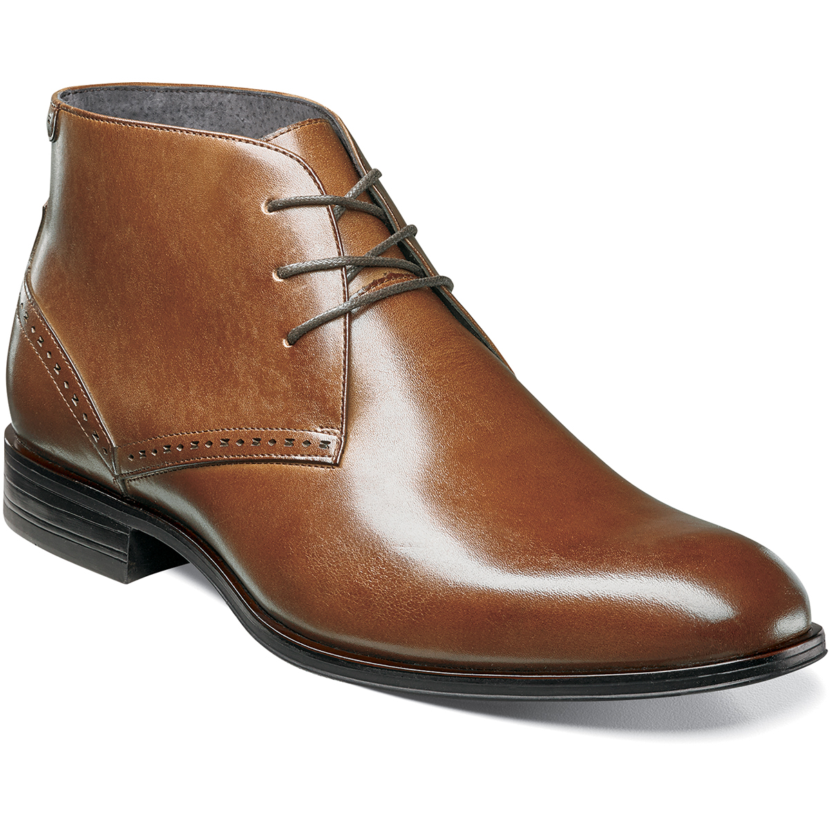 Clearance Shoes | Cognac Plain Toe Boot | Stacy Adams Strickland