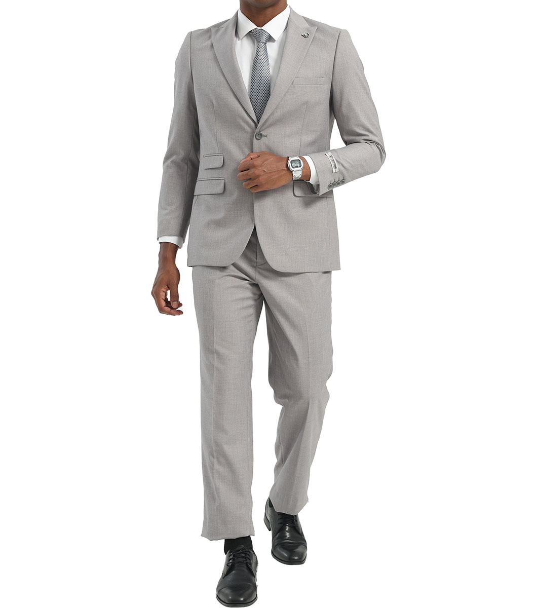 Stacy Adams Shoes Atkinson 2 Piece Suit Gray Size 44 REG