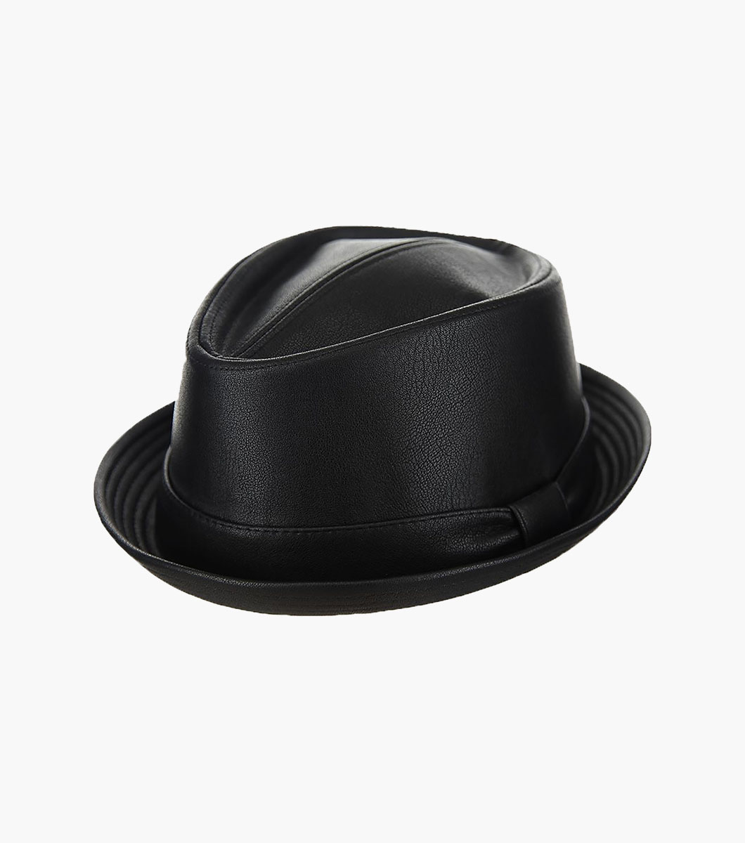 Vincent Fedora in Black, Front View