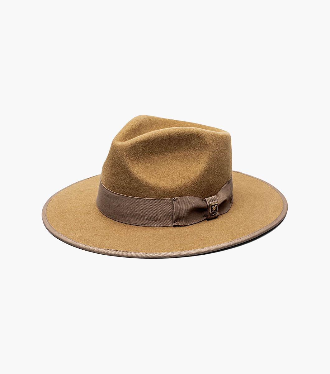 Kael Fedora in Camel, Front View