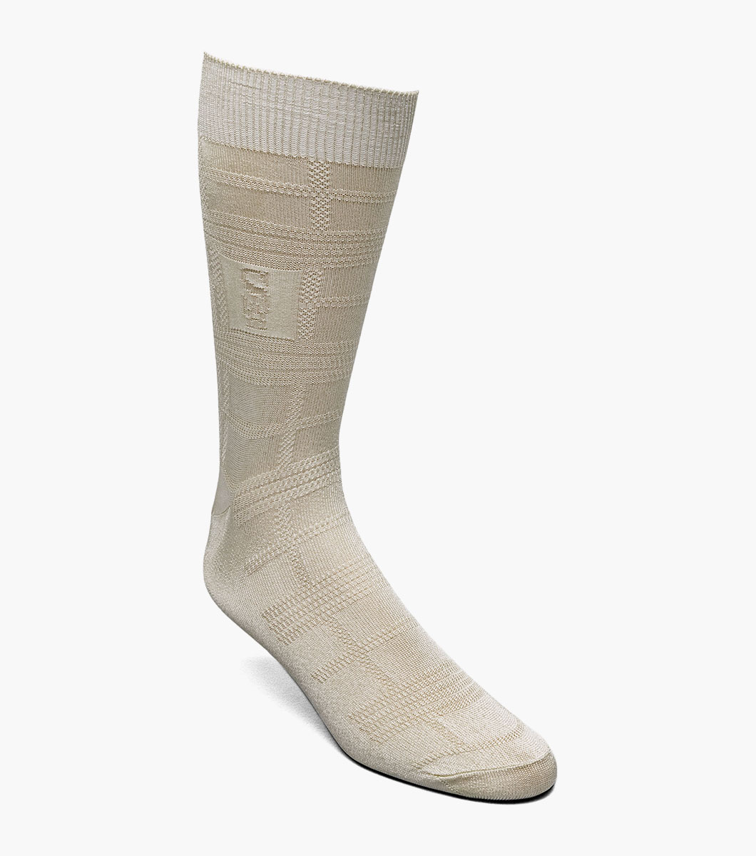 Tonal Plaid in Ivory, Front View