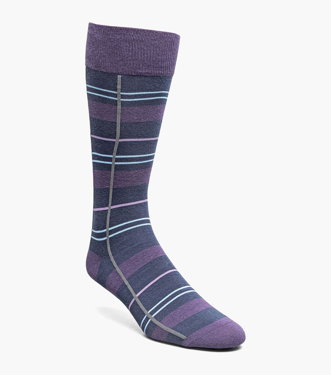 Alternating Stripes in Purple, Front View