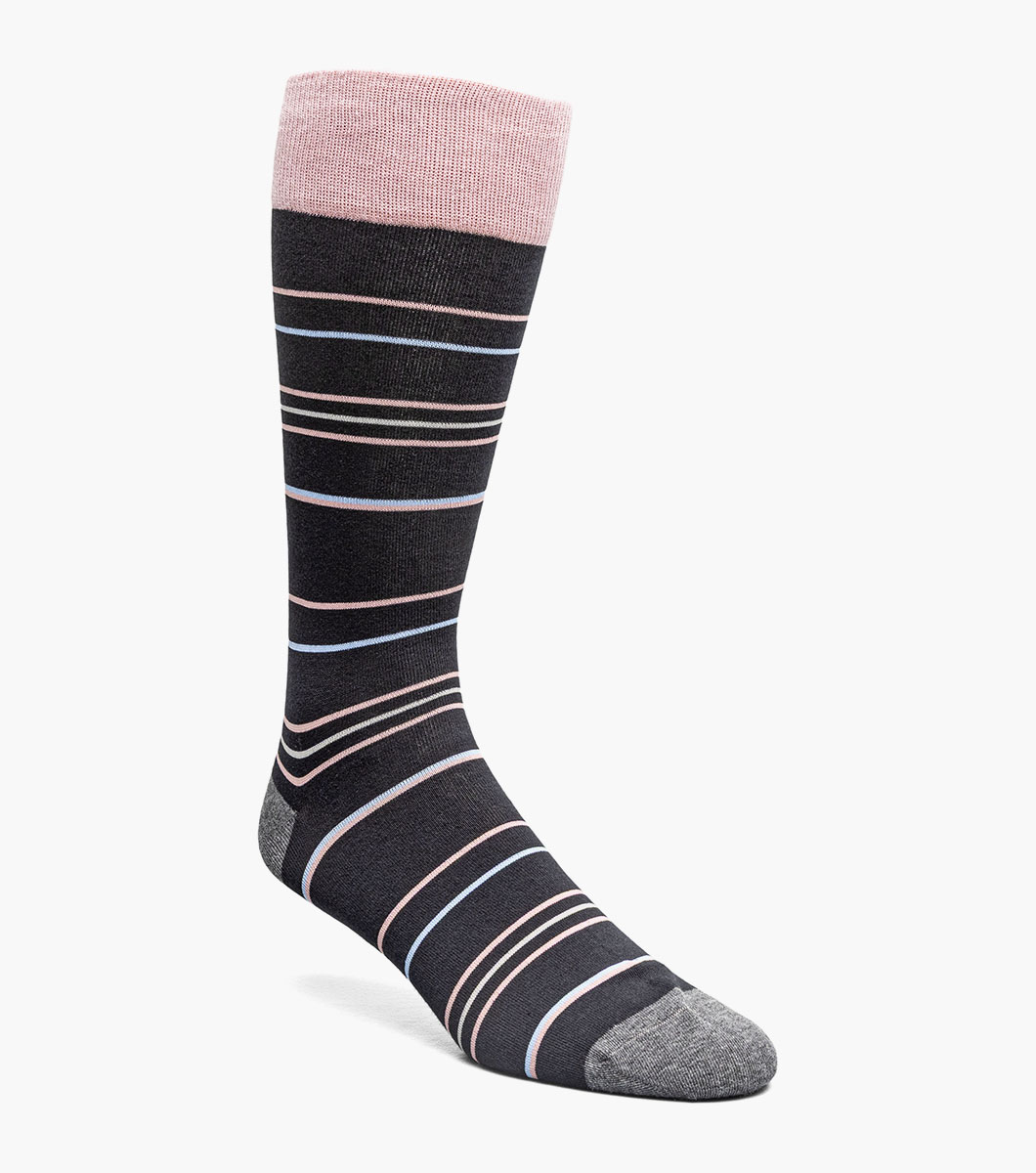 Narrow Stripes in Black Multi, Front View