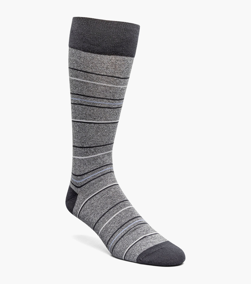 Narrow Stripes in Charcoal, Front View
