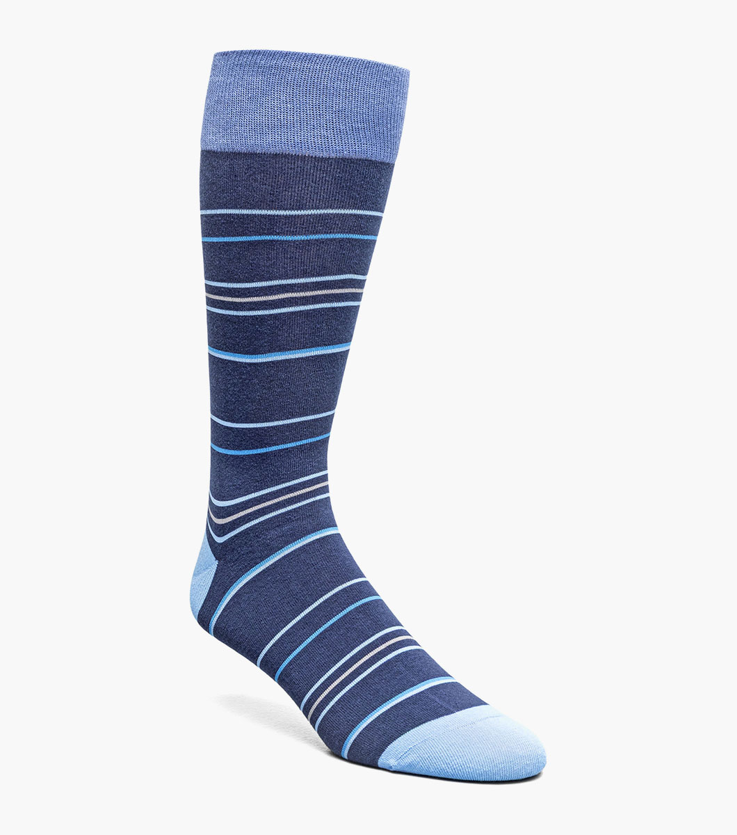 Narrow Stripes in Blue Multi, Front View