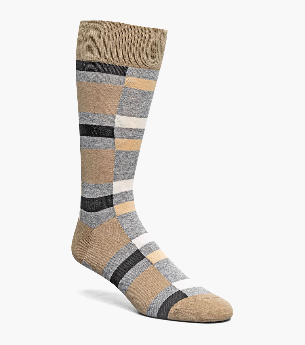 Split-Stripes in Gray Multi, Front View