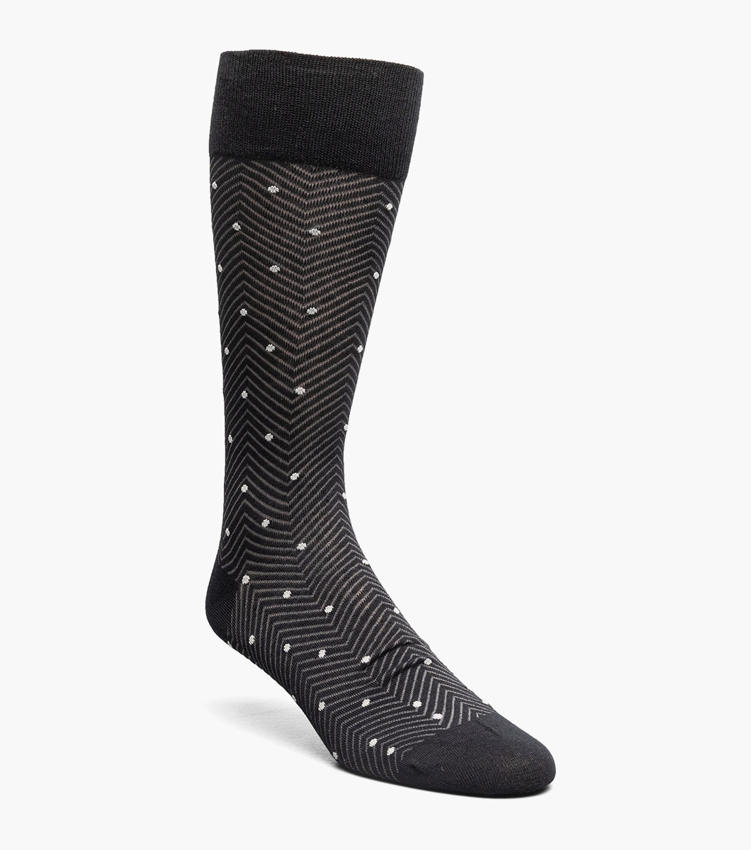 Chevron Dots in Black, Front View