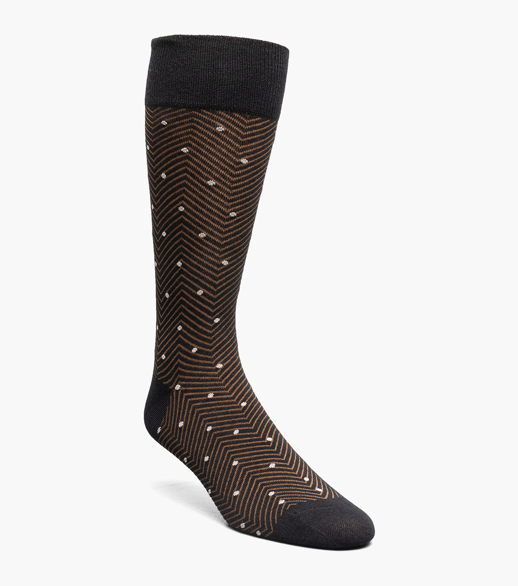 Chevron Dots in Black Multi, Front View