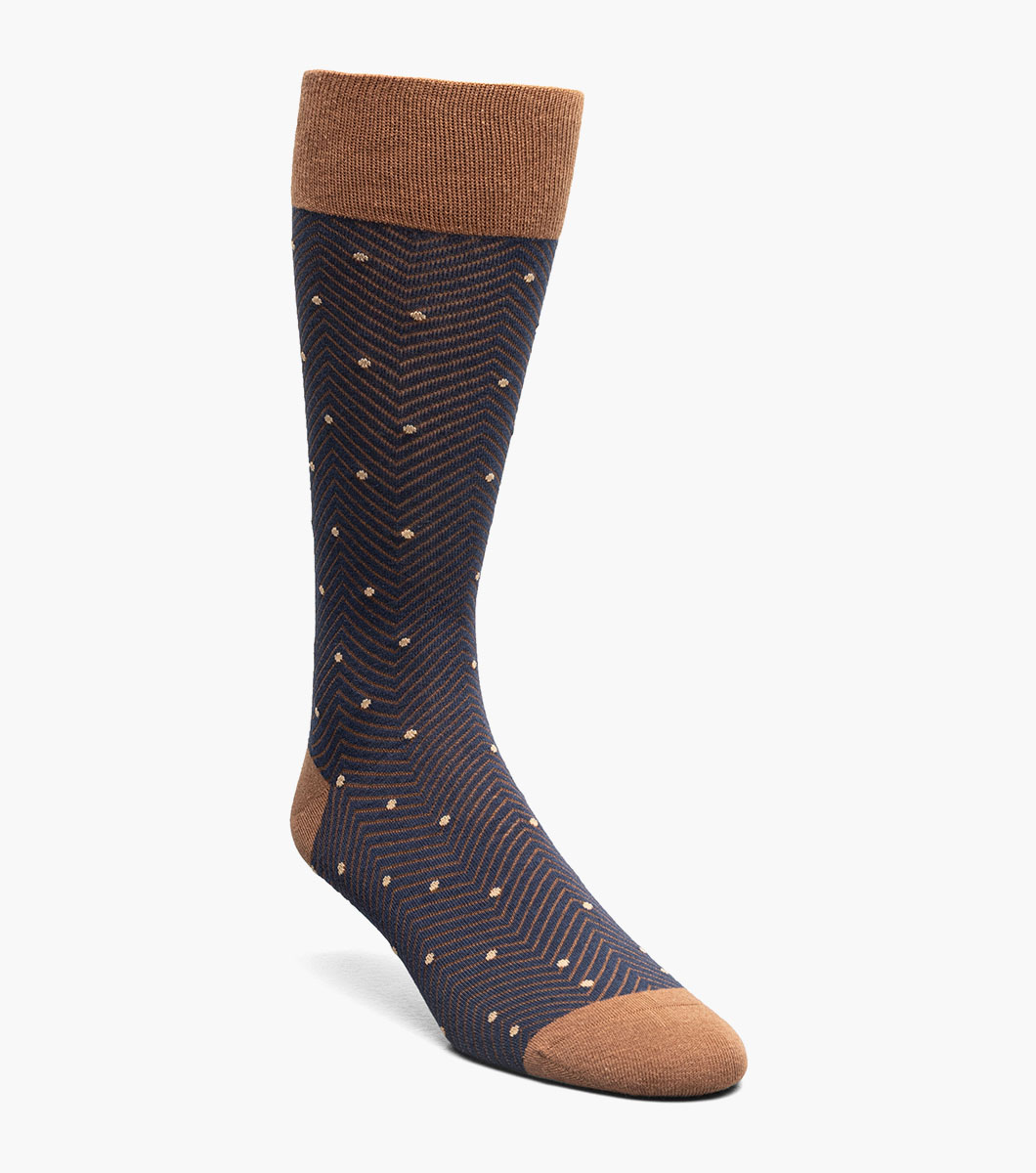 Chevron Dots in Navy, Front View