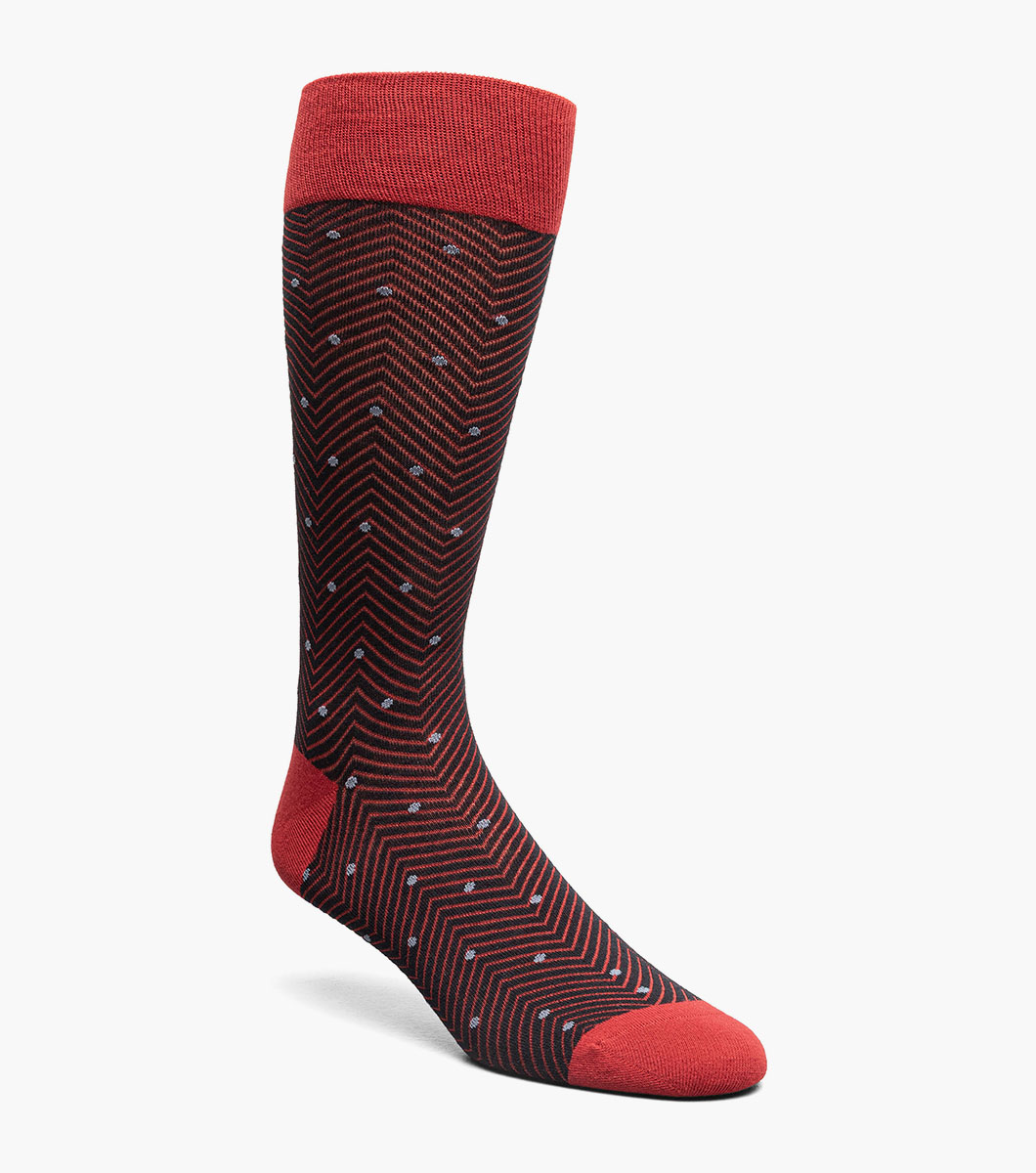 Chevron Dots in Red, Front View