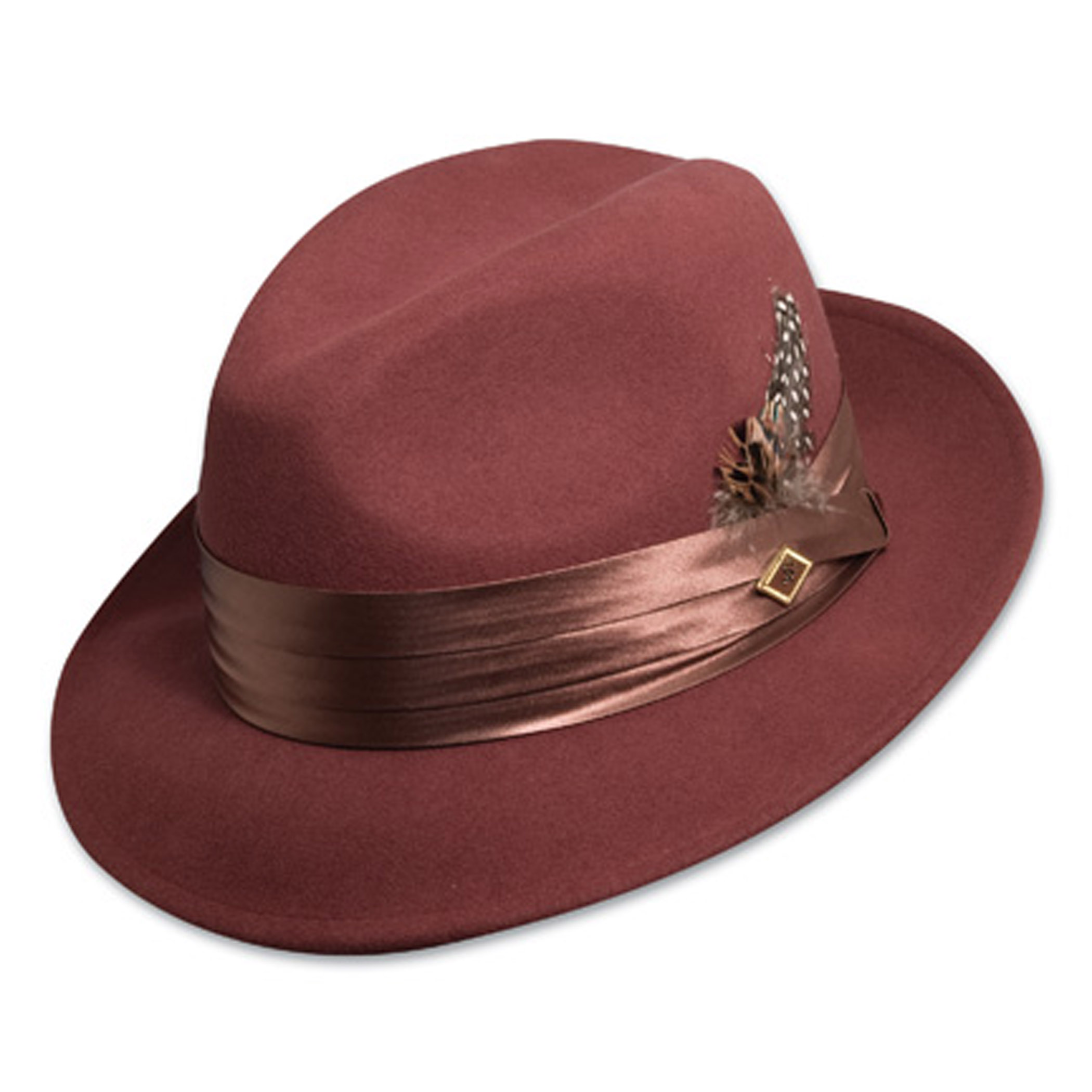 Ash Fedora in Brick, Front View