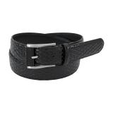 Men's Belts | Men's Accessories | Black Genuine Snakeskin Emboss Belt ...