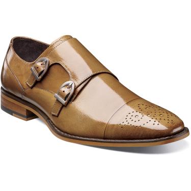 stacy adams mens trevor cap toe buffalo leather modern dress